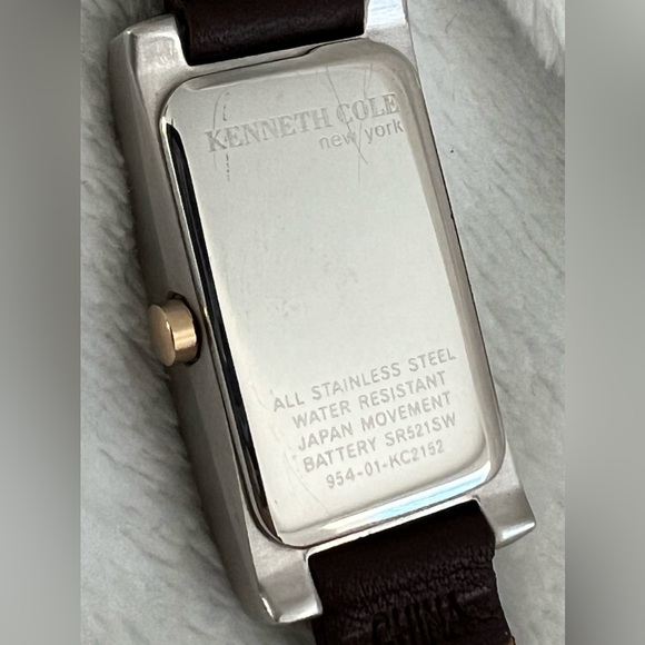 NWT Authentic Vintage Kenneth Cole 2-Tone Stainless Steel Watch w/Leather KC2152 - Picture 15 of 16